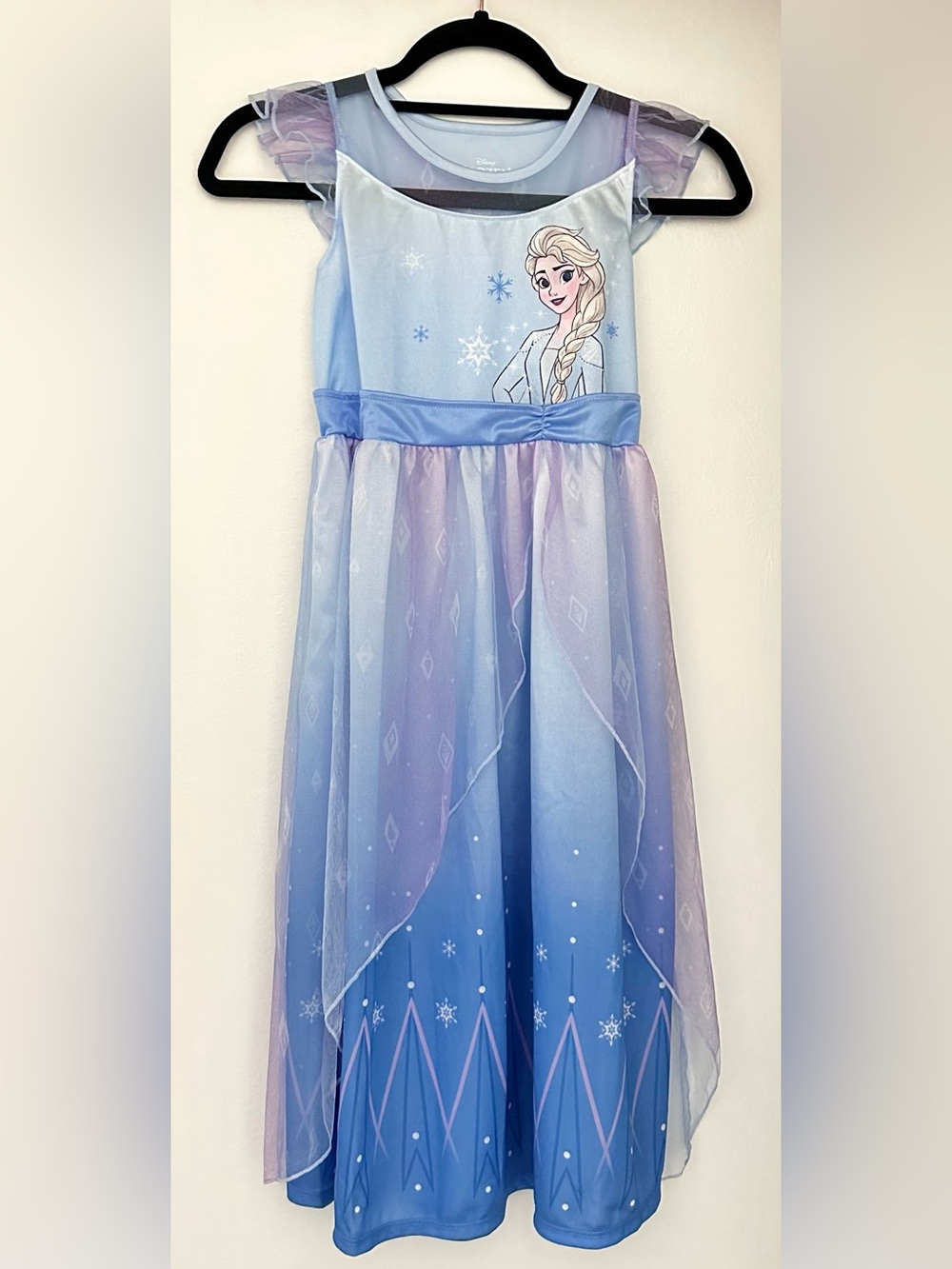 NWOT Disney Purple and Blue Elsa Nightgown with Sheer Overlay Size 8 (M) - Picture 4 of 9